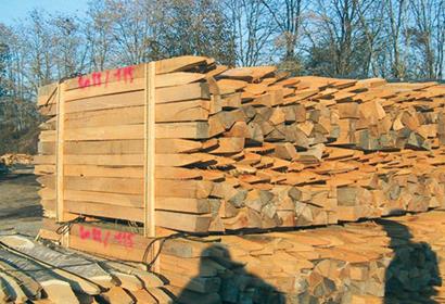 Herstellung der Holzpfähle